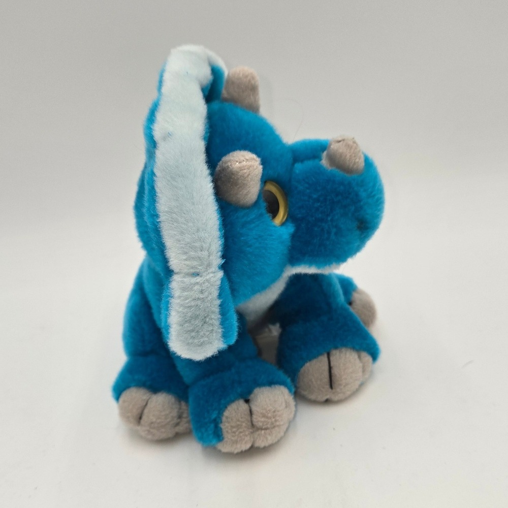 Wild Republic‎ Blue Triceratops Plush Dinosaur Stuffed Animal 2016 KM Intl - Picture 4 of 12